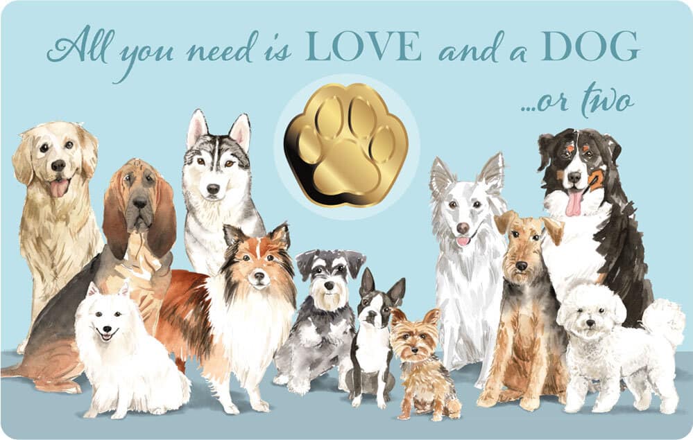 Chad - LOVE DOG Paw Shaped Commemorative Gold Coin in Card image 2