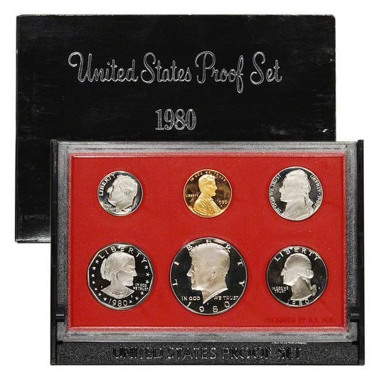 1980 USA - 6 Coins Mint Proof Set