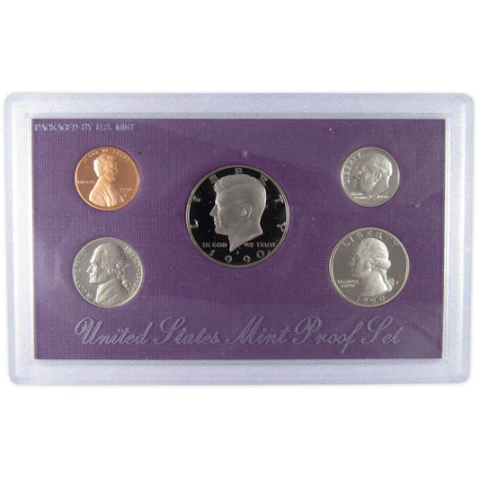 1990 USA - 5 Coins Mint Proof Set