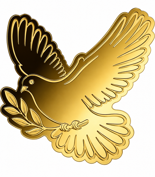 Gabon – 1000 Francs CFA - Peace Dove – Shaped Gold Coin Card