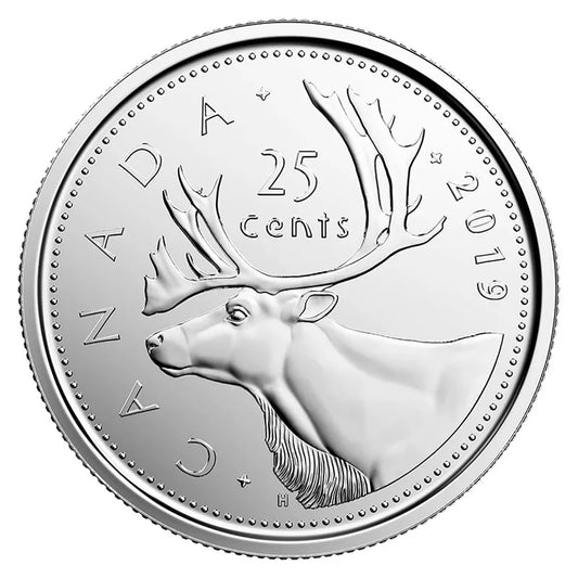 2019 Canada - 25 Cents - Caribou Quarter First Strikes – Special Wrap Roll