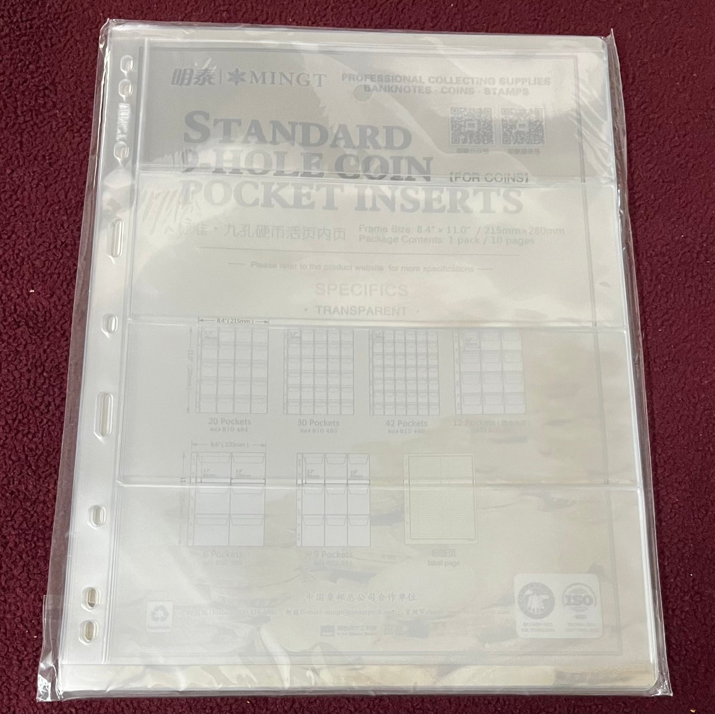Transparent Sheets To Store Currency Notes and Stamps - 4 Grid image 0