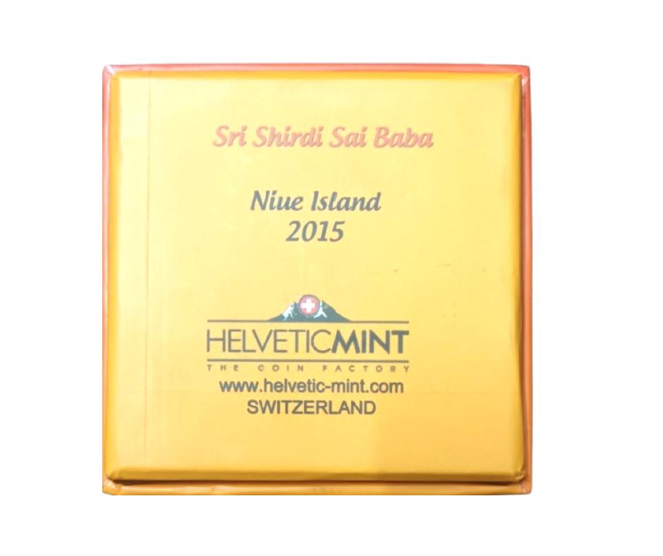 2015 Niue - Shirdi Sai Baba 1 Oz Silver Coin in Original Mint Pack image 2