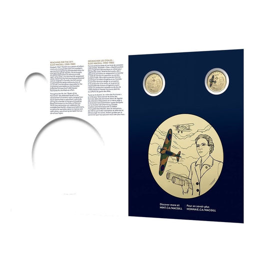 2023 Canada - 5 ¢, 10 ¢, 25 ¢, $1 & $2 - Elsie MacGill – Trailblazer in Aviation and Engineering