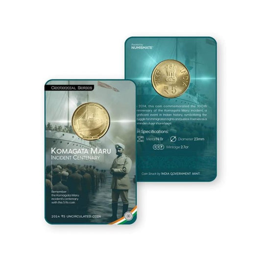 Rs.5 KOMAGATA MARU INCIDENT CENTENARY Commemorative Coin Card – Special Edition image 1