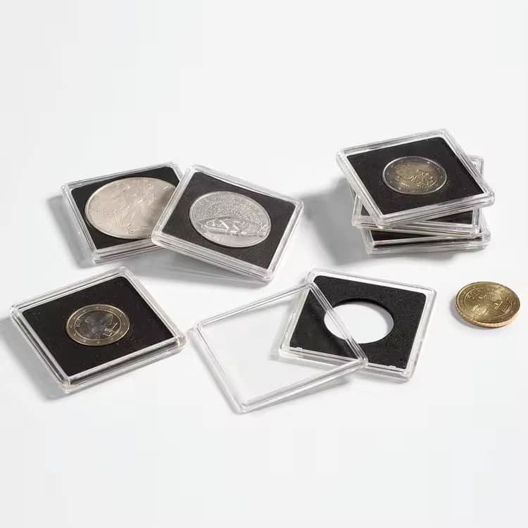 NUMISMATE - 12 Pieces 40mm Premium Acrylic Coin Capsules with Black Eva Foam Gasket and 5 Sizes (15/19/23/27/34 mm) Coins Holder for Collectors image 2