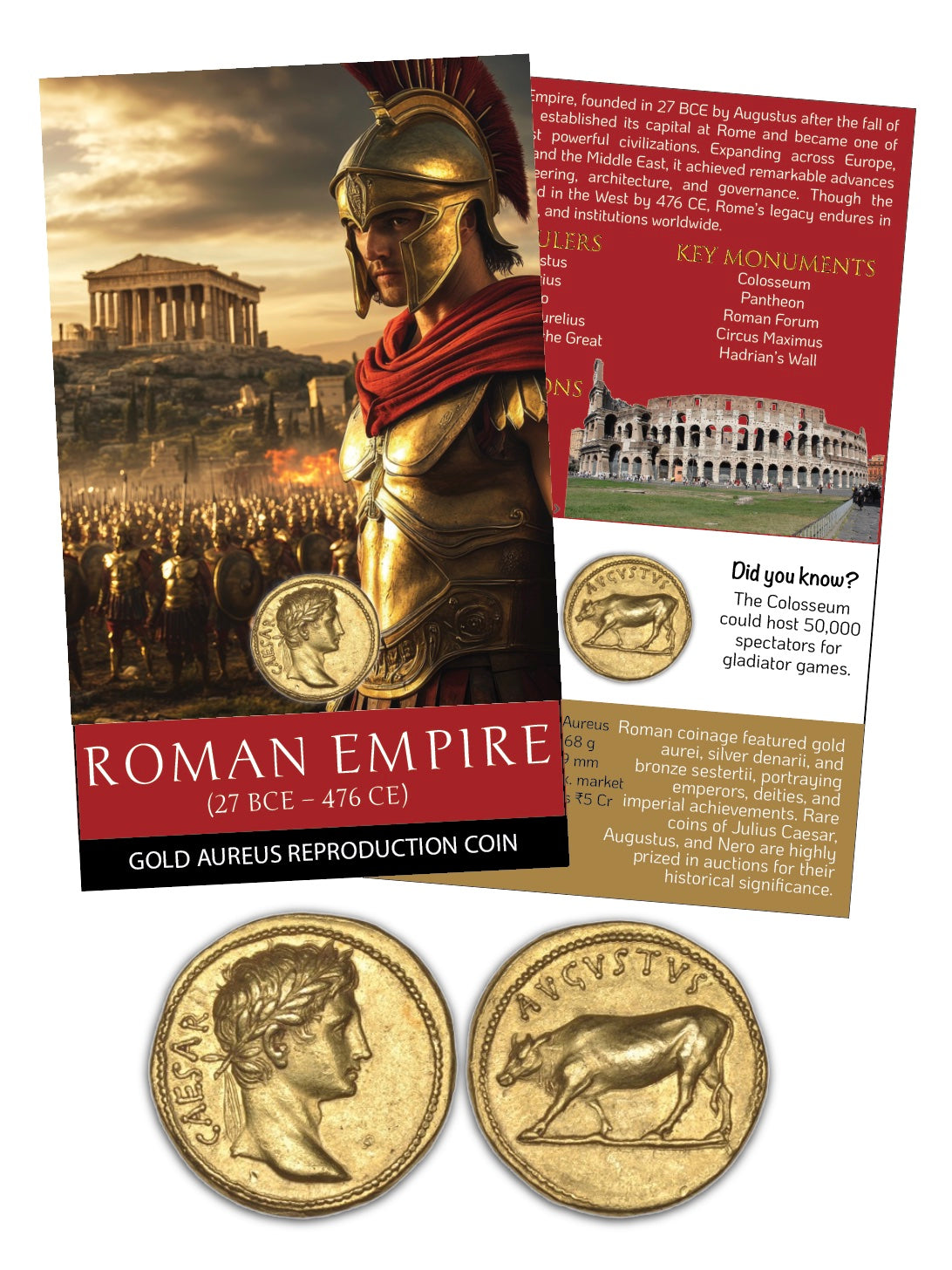 ROMAN EMPIRE – Gold Aureus Reproduction Coin