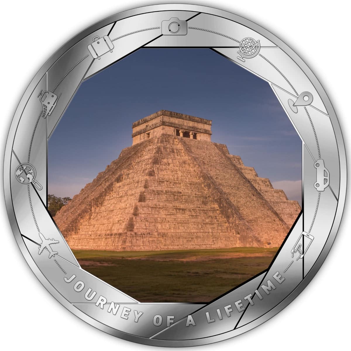 2025 Cameroon - Chichen ITZA Silver Colored Coin in Original Mint Pack image 0