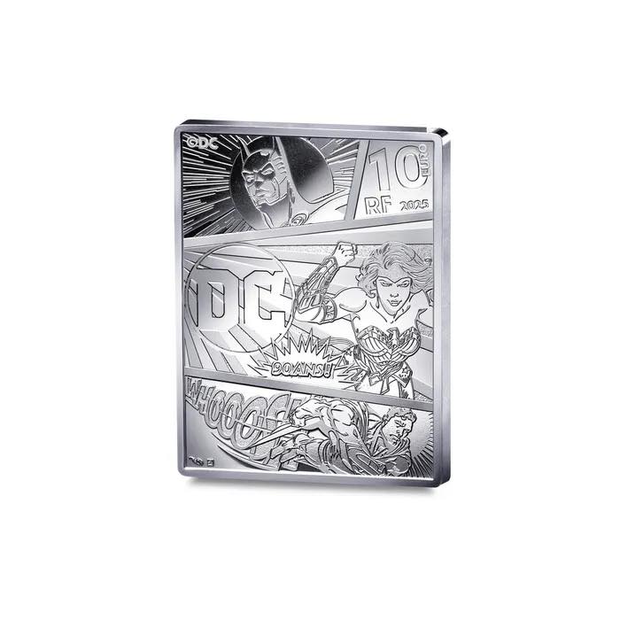 2025 France - DC Comics Series - Superman 90 Years Rectangular Color Coin in Original Paris Mint Pack image 2