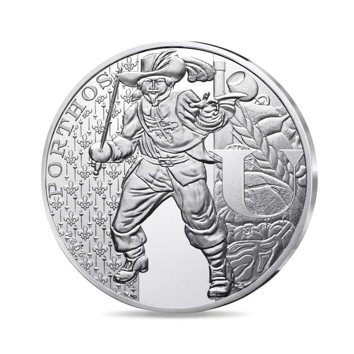PORTHOS - The Three Musketeers - Silver Commemorative Coin in Original Mint Pack image 1