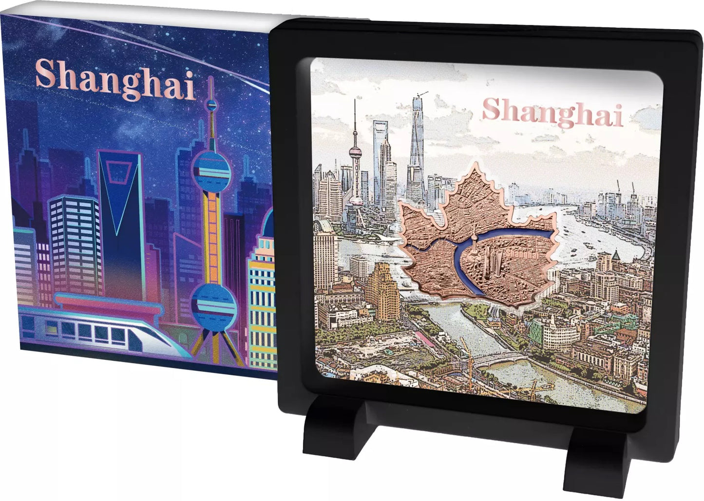 Landscape of Shanghai - 2022 Copper Proof Coin in Original Mint Pack image 3