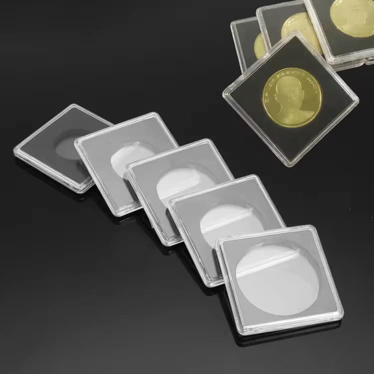 NUMISMATE - 12 Pieces 40mm Premium Acrylic Coin Capsules with Black Eva Foam Gasket and 5 Sizes (15/19/23/27/34 mm) Coins Holder for Collectors image 3