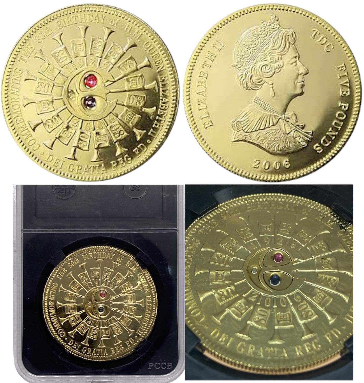 2006 Tristan da Cunha – 5 Pounds - 80th birthday of Her Majesty Queen Elizabeth II