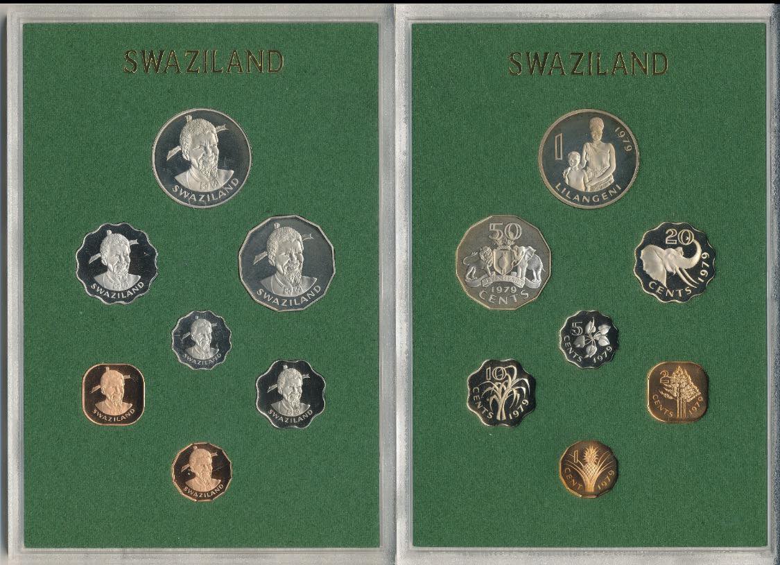 1979 Swaziland - 1 Lilangeni – 1 Cent - Proof Coin Set