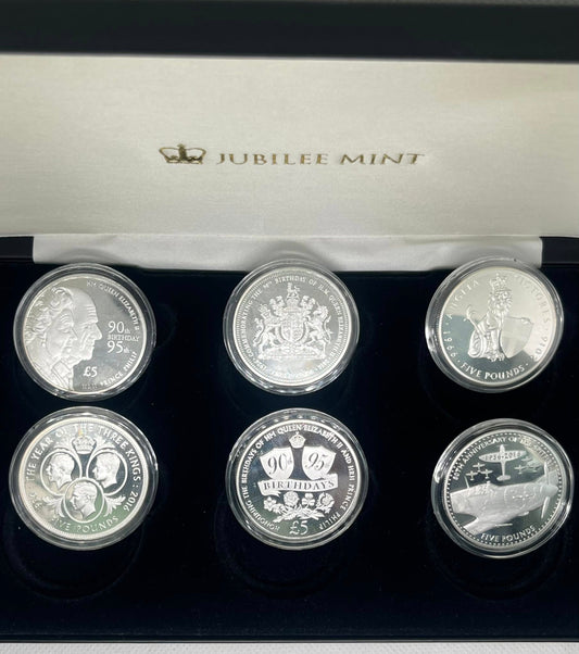 2016 Tristan da Cunha - £5 - Limited Edition Solid Silver Proof £5 – 6-Coin Collection