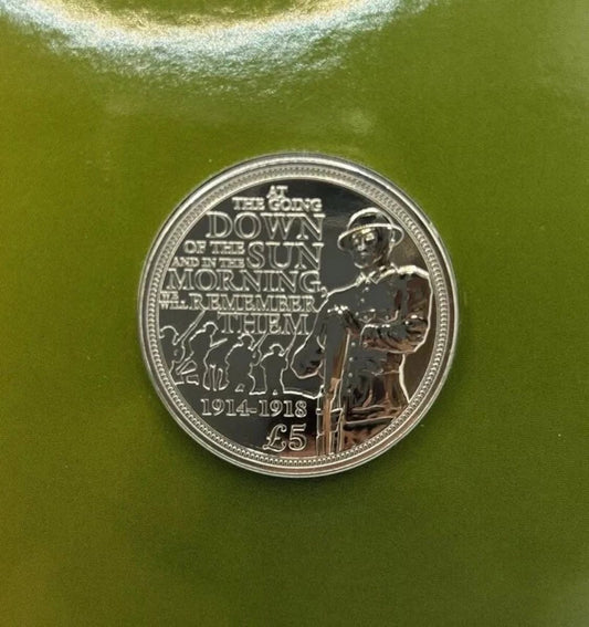 2014 Guernsey – £5 - The Centenary of the First World War