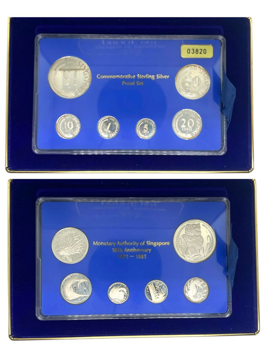 1981 Singapore – $1 to 1 Cent - Sterling Silver Proof Set