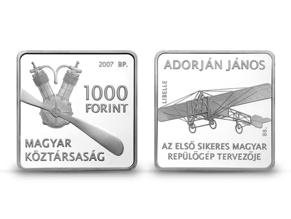 2007 Hungary – 1000 Forint - LIBELLE – First Hungarian Aircraft – by Adorján János