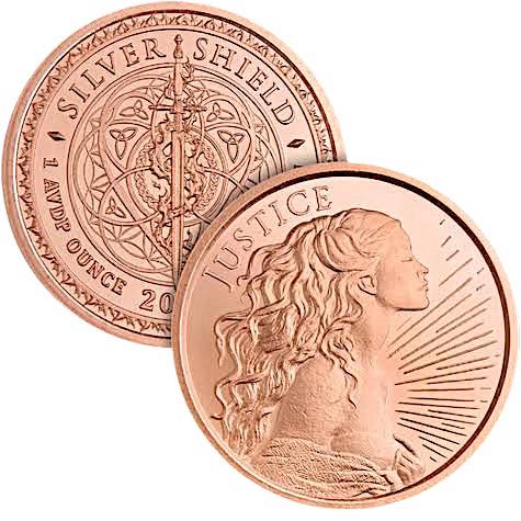 USA - 1 AVDP Oz - Justice Copper Round