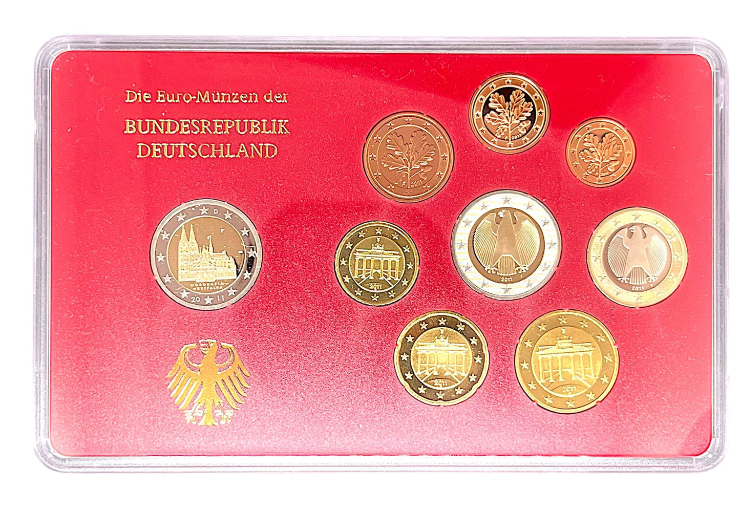 2011 Germany - 1c, 2c, 5c, 10c, 20c, 50c, €1, €2 - Euro Coin Set - Random Mint