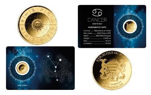 Chad - 3000 Francs CFA - Cancer - Zodiac Series