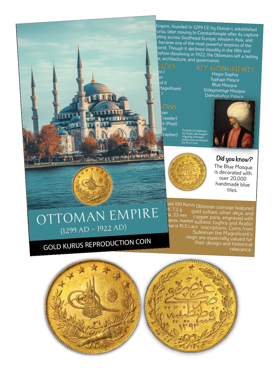 OTTOMAN EMPIRE – Gold Kurus Reproduction Coin