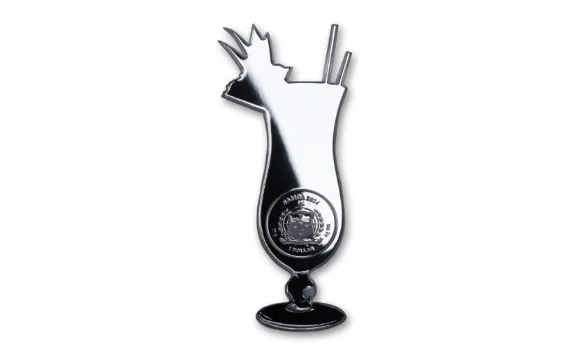 2024 Samoa - PINA COLADA Cocktail Silver Proof Coin in Original Mint Pack image 3