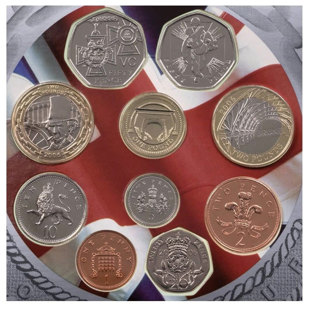 2006 UK – BU Annual Coin Set - Brilliant Uncirculated Coin Set