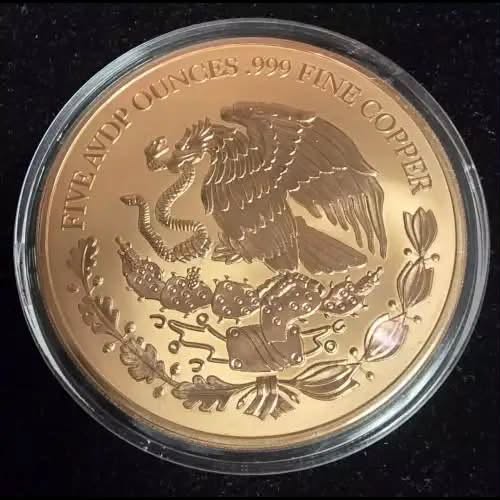 2024 - 5 AVDP Oz - Reverse Proof Mexico Libertad Copper Round