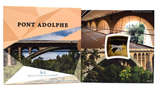 2017 Luxembourg - Adolf Bridge Silver-Nordic Gold Proof Coin in Original Mint Pack image 1
