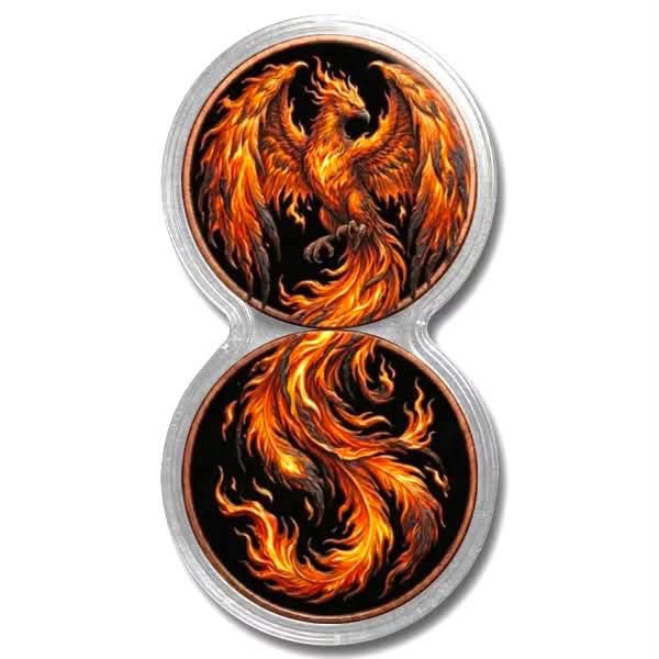 Phoenix Rising Infinity Copper Round Set