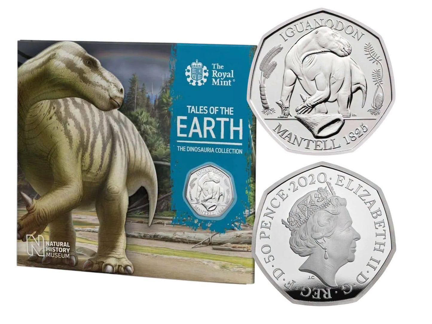 2020 UK - 50 Pence - Tales of the Earth – Iguanodon