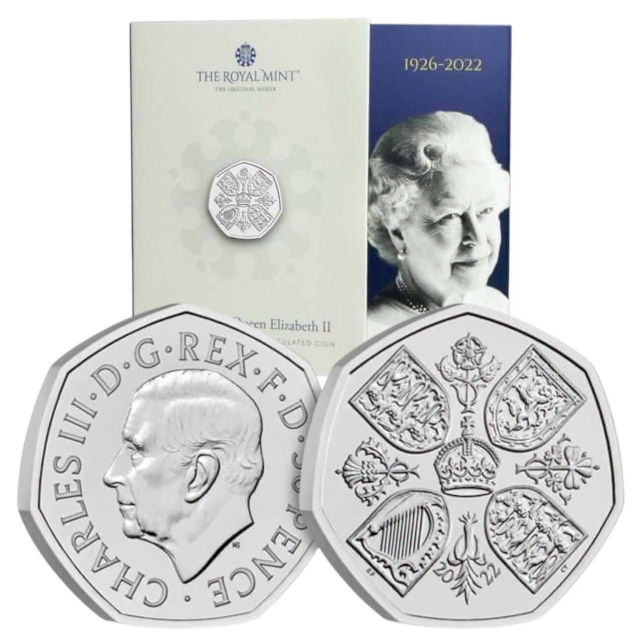 2022 UK - 50 Pence - Queen Elizabeth II Tribute – Memorial
