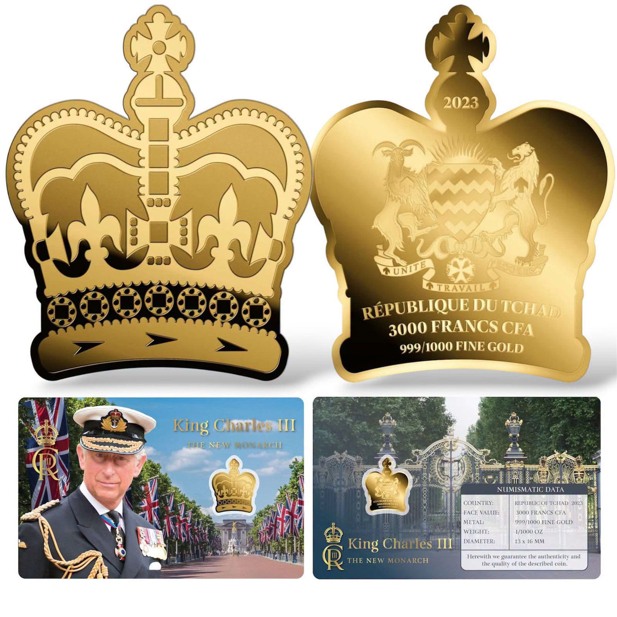 2023 Chad - 3000 Francs CFA - King Charles III – The New Monarch