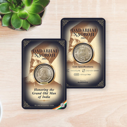 Rs.5 Dadabhai Naoroji Commemorative Coin Card - Special Edition image 1