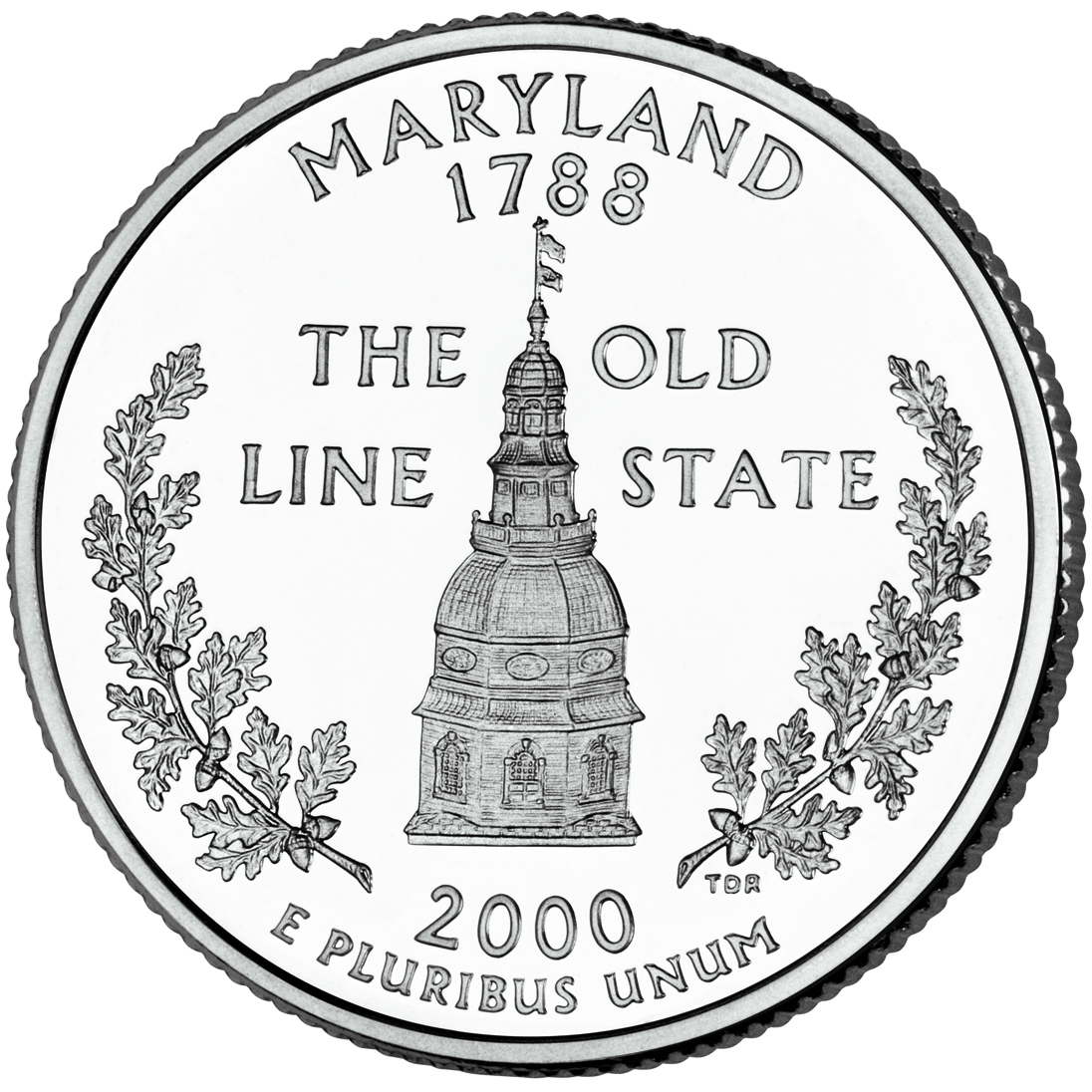 2000 USA – Maryland State Quarter Dollar UNC coin