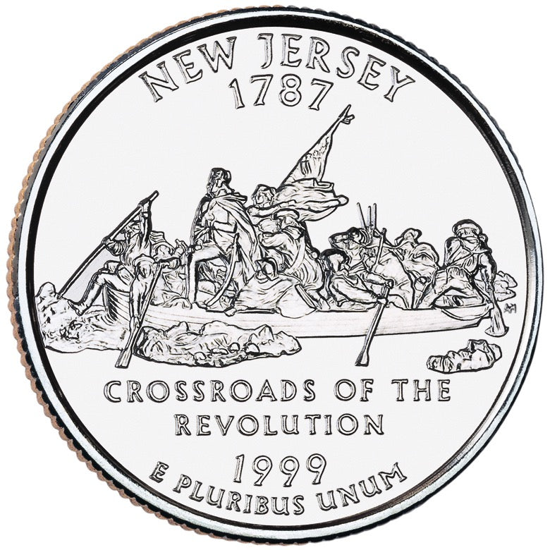 1999 USA – New Jersey State Quarter Dollar UNC coin