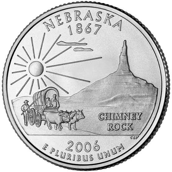 2006 USA – Nebraska State Quarter Dollar UNC coin