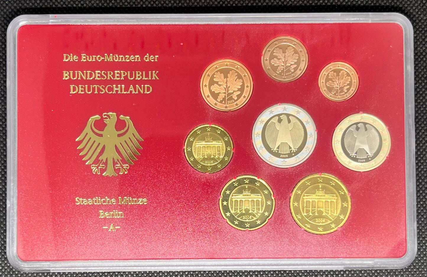 2005 Germany - 1c, 2c, 5c, 10c, 20c, 50c, €1, €2 - Euro Coin Set - Random Mint