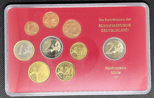 2013 Germany - 1c, 2c, 5c, 10c, 20c, 50c, €1, €2 - Euro Coin Set - Random Mint