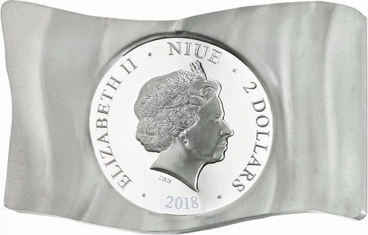 2018 Niue - South Korea Rectangular Shaped 1 Oz Silver Coin Pack