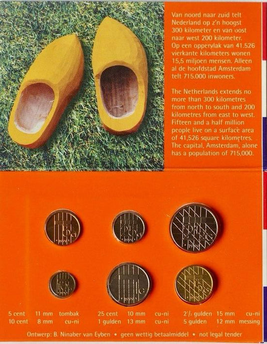 1999 Netherlands - 6 Coins - Miniature Coin Set