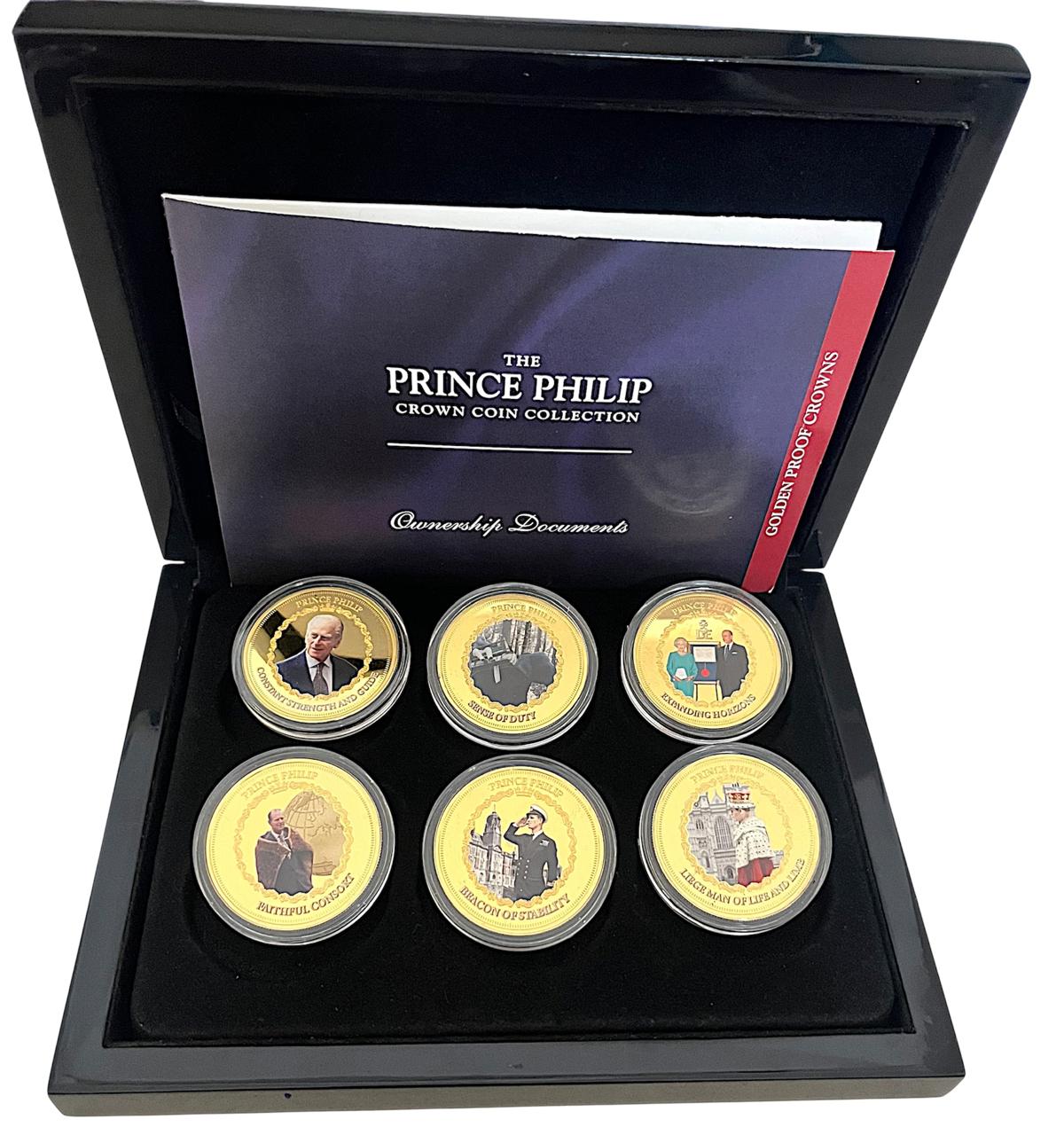 United Kingdom - The Prince Philip Crown Coin Collection – Golden Proof of Crowns Set
