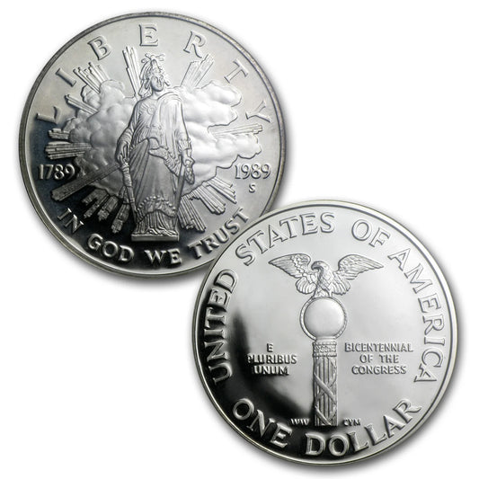 1989 U.S. Prestige Proof Set – Bicentennial of U.S. Congress Silver
