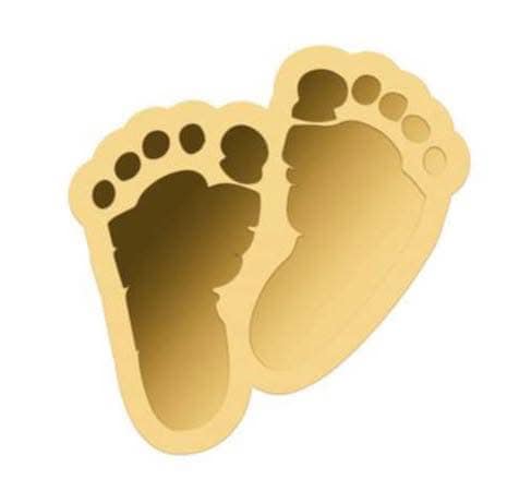 Chad - 2023 Baby FEET Shaped Commemorative Gold Coin in Original Mint Pack image 2