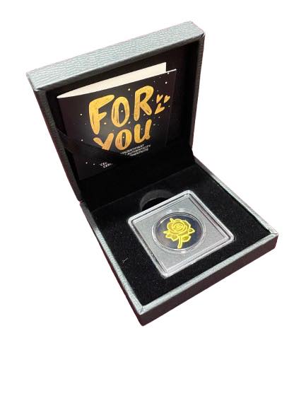 Chad - 2023 Rose Shaped Commemorative Gold Coin in Original Mint Pack image 3