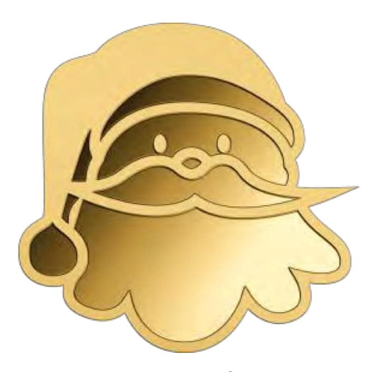 Chad - 2023 Santa Claus Shaped Commemorative Gold Coin in Original Mint Pack image 1