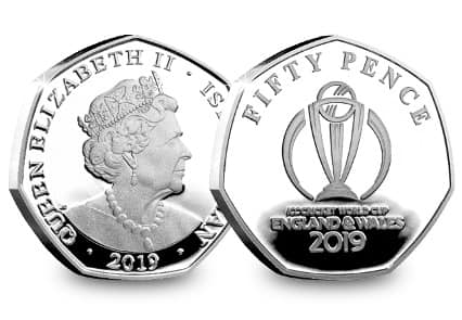 2019 - ICC Cricket World Cup Logo Uncirculated Coin in Capsule image 1