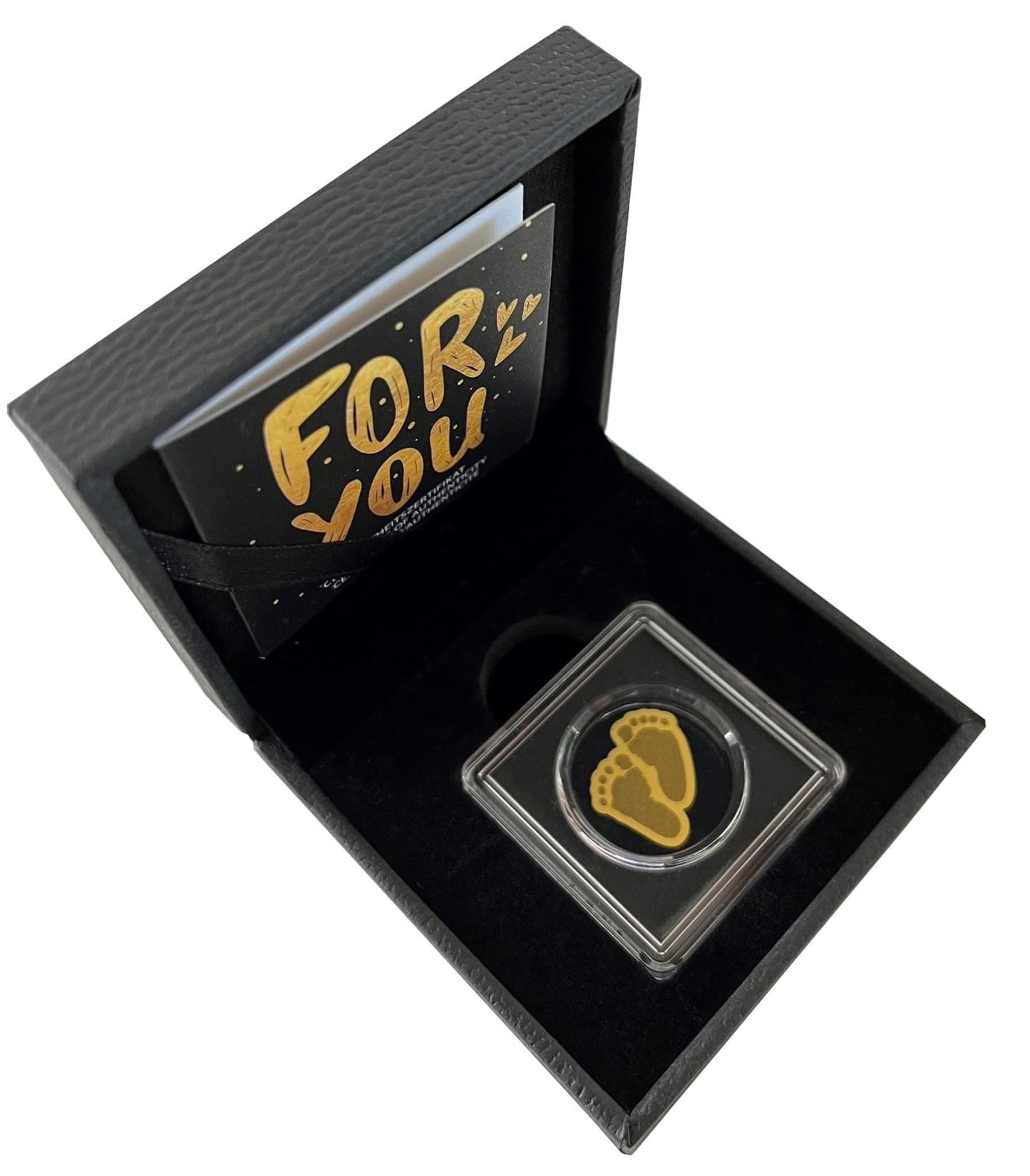 Chad - 2023 Baby FEET Shaped Commemorative Gold Coin in Original Mint Pack image 3