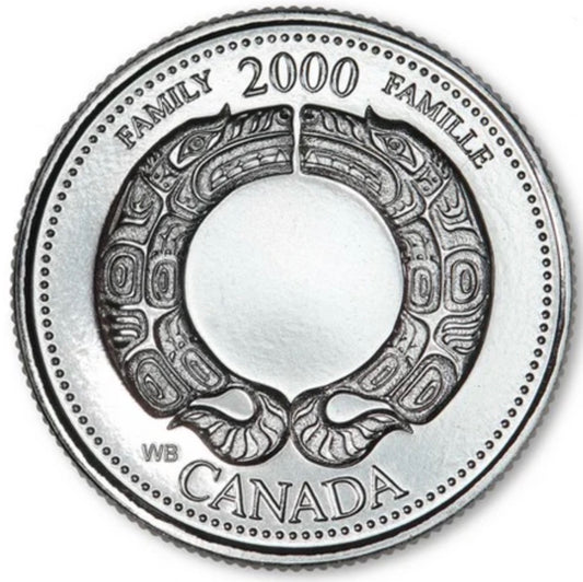 2000 Canada - 25 Cents - Millennium Quarters Series - Family